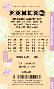 NASCAR Powerball Playoff Mock Ticket