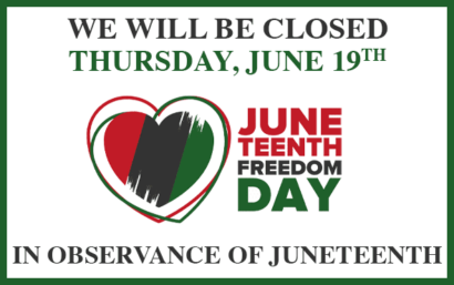 Lottery Offices Closed in Observance of Juneteenth.