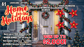 Home For The Holidays scratch-off from Louisiana Lottery