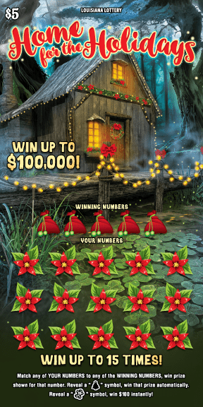 Home For The Holidays scratch-off from Louisiana Lottery