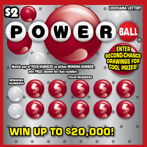 Powerball scratch-off from Louisiana Lottery