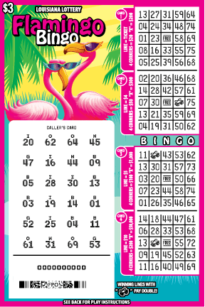 Flamingo Bingo scratch-off from Louisiana Lottery