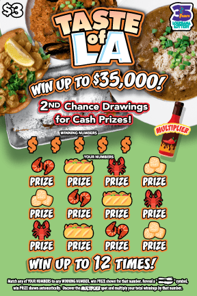 Taste Of La scratch-off from Louisiana Lottery