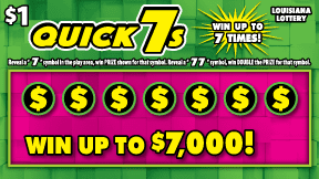 Quick 7s scratch-off from Louisiana Lottery