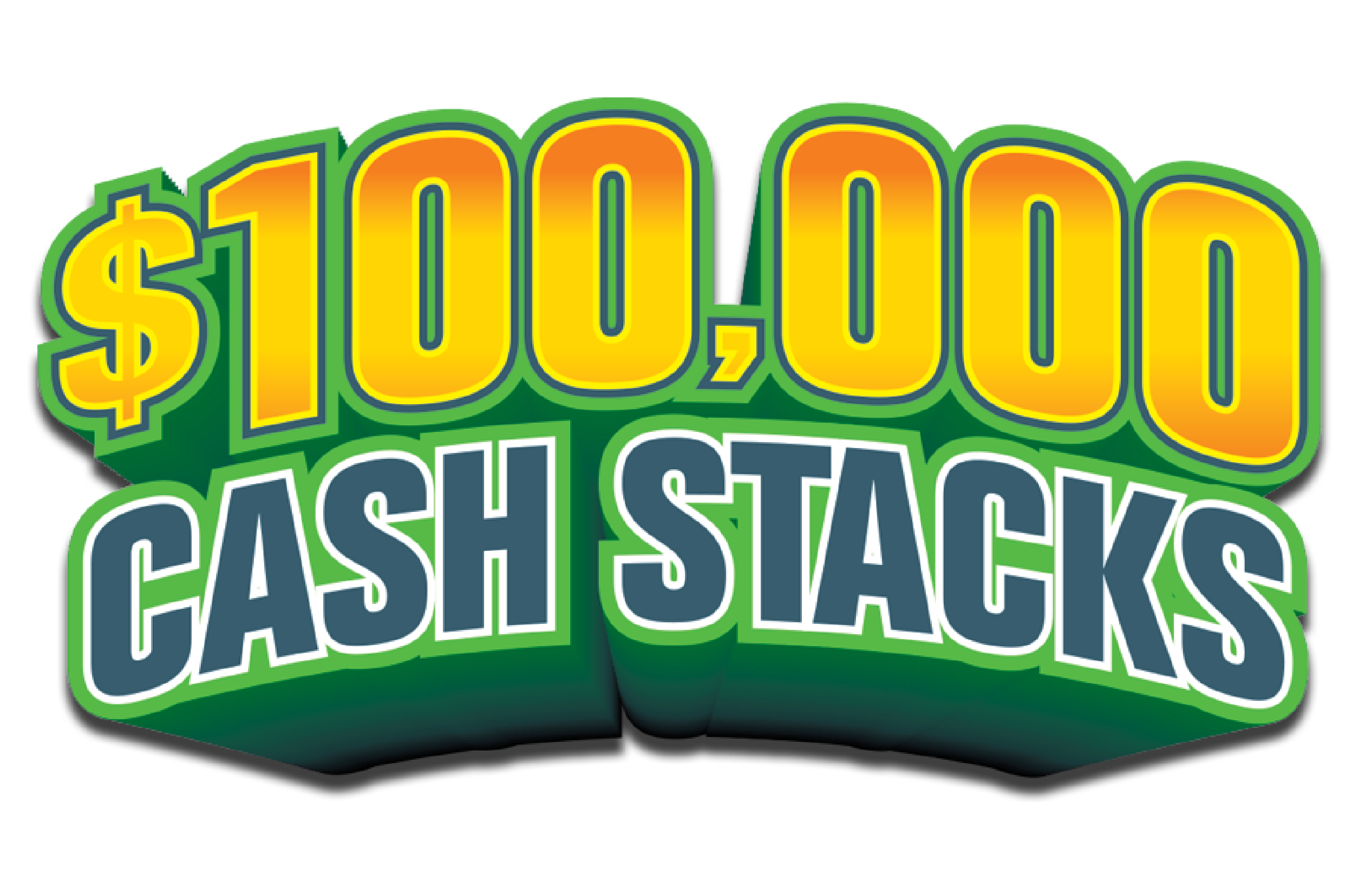 $100,000 CASH STACKS scratch-off ticket
