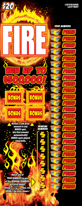 Fire/Ice scratch-off from Louisiana Lottery